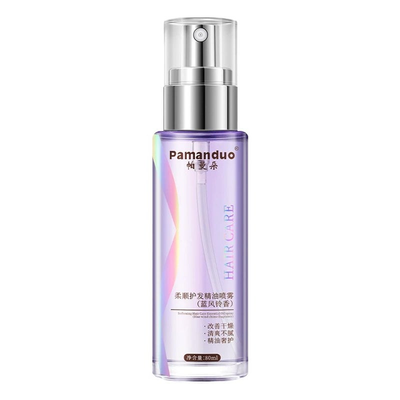 Pamando Rose Scented Leave-in Hair Oil Spray (80ml) - Long-lasting fragrance, smooth and shiny hair.